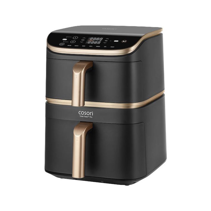 Cosori Turbo Tower Pro Air Fryer με Wi-Fi & Διπλό Αποσπώμενο Κάδο 10.8lt Μαύρο