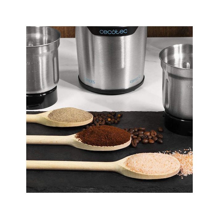 Cecotec TitanMill 300 DuoClean Ηλεκτρικός Μύλος Καφέ 300W με Χωρητικότητα 90gr Ασημί