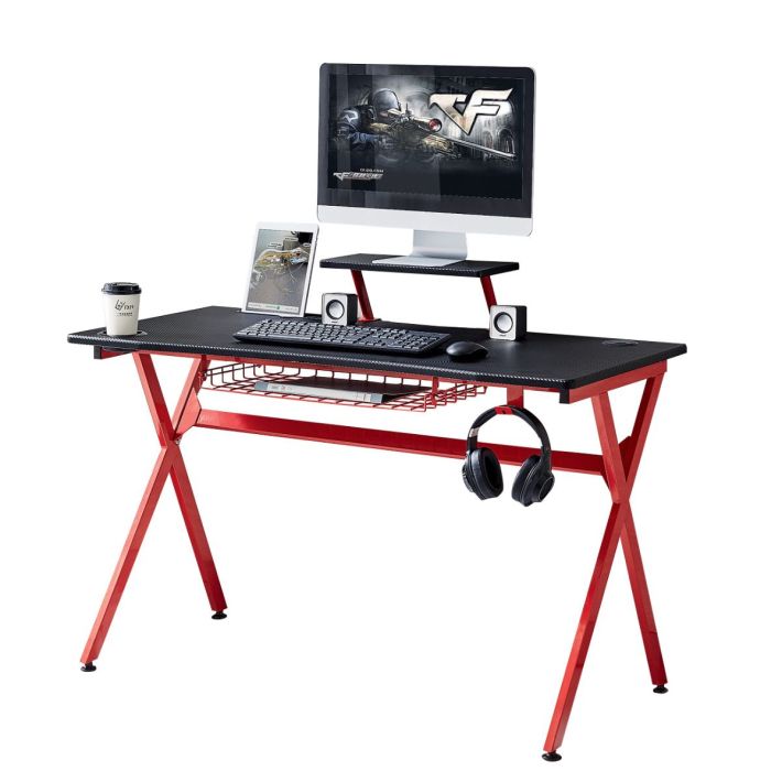 Γραφείο Gaming Artelibre Petrosys Μαύρο/κόκκινο 120x60.5x90cm