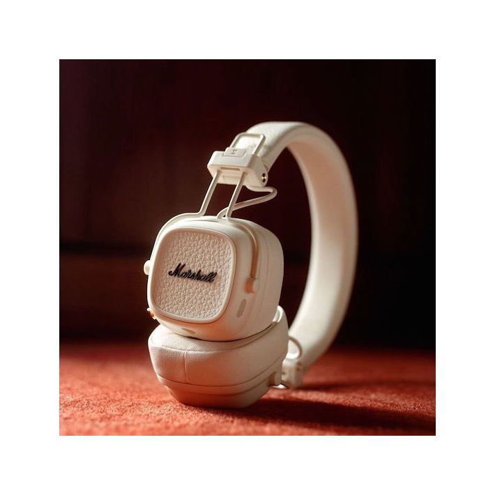 Marshall Major V Ασύρματα / Ενσύρματα On Ear Ακουστικά με 100 ώρες Λειτουργίας και Quick Charge Μπεζ