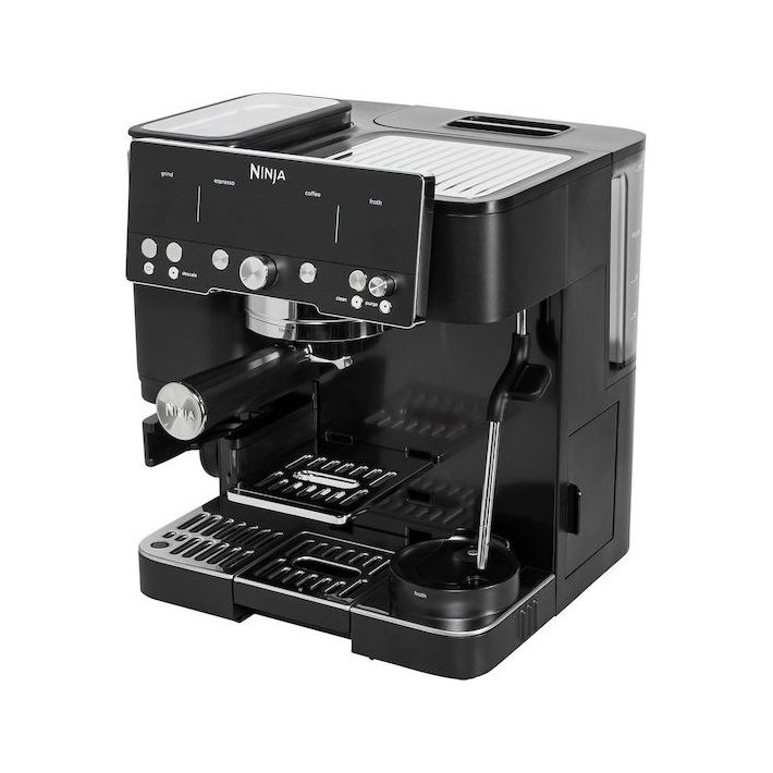 Ninja Αυτόματη Μηχανή Espresso 1650W με Μύλο Άλεσης Μαύρη ES601EUBK