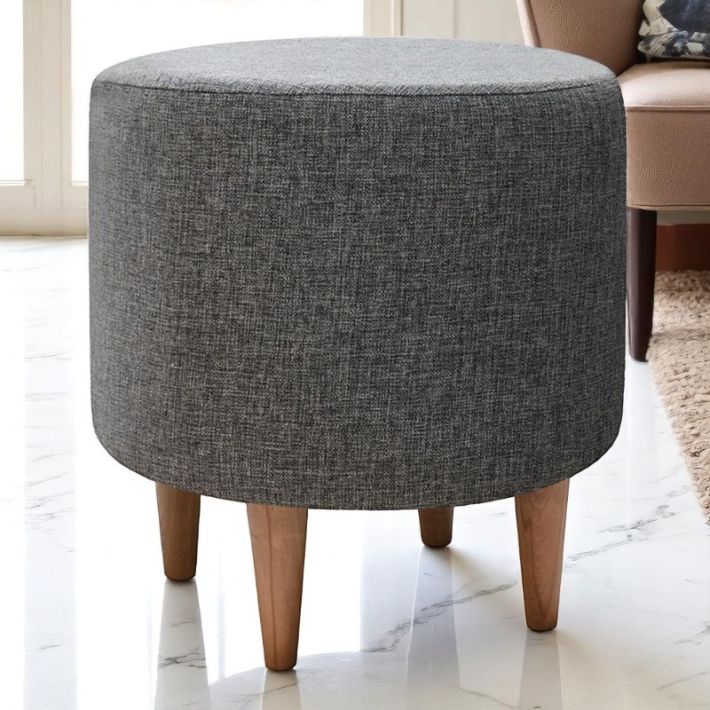 Σκαμπώ Liza Megapap υφασμάτινο χρώμα γκρι 40x40x42εκ.