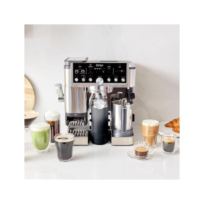 Ninja Luxe Cafe Pro Series Αυτόματη Μηχανή Espresso 1650W Πίεσης 15bar για Cappuccino με Μύλο Άλεσης Καφέ ES701EU