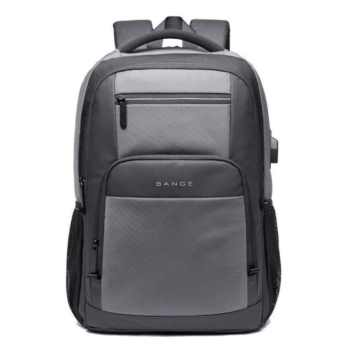 Bange 1921 Αδιάβροχη Τσάντα Πλάτης για Laptop 15.6" με Θύρα USB σε Γκρι χρώμα
