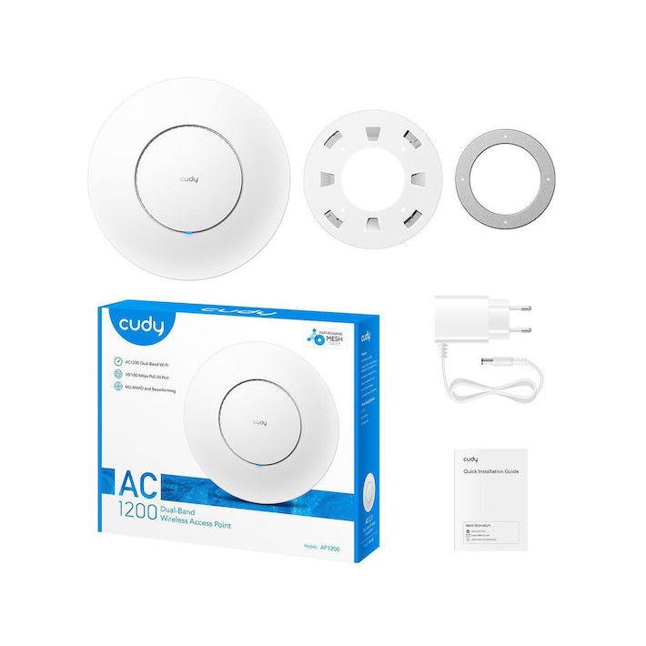 Cudy AP1200 WiFi Mesh Network Access Point Wi‑Fi 5 Dual Band (2.4 & 5GHz)