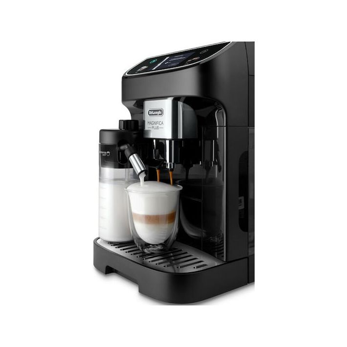 De'Longhi Magnifica Plus Αυτόματη Μηχανή Espresso 1450W Πίεσης 15bar για Cappuccino με Μύλο Άλεσης Μαύρη ECAM320.60.B