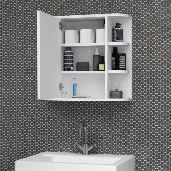 Καθρέπτης μπάνιου Diro Μegapap χρώμα λευκό 65x17,5x60εκ.