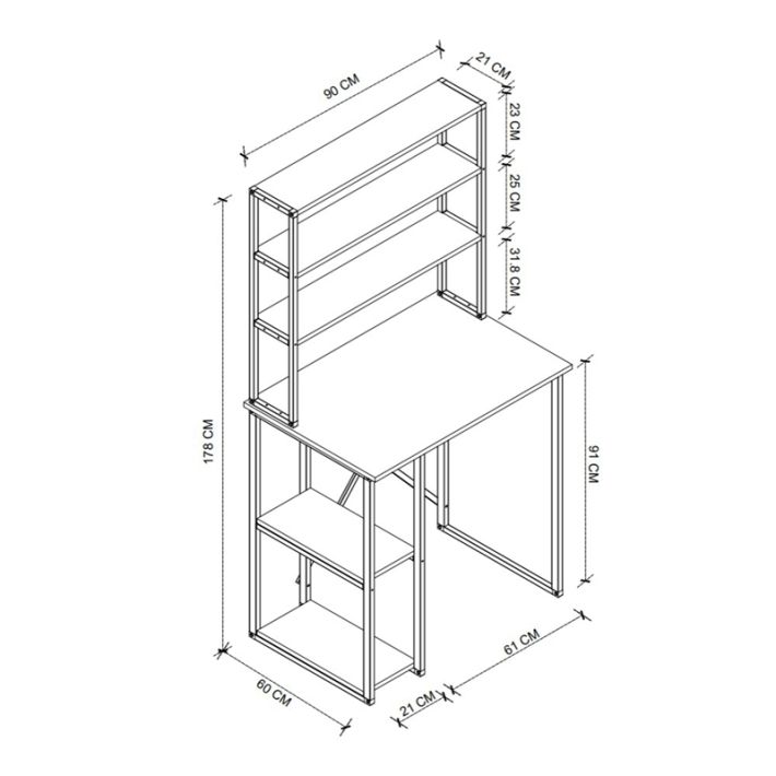 Έπιπλο πλυντηρίου Berkus Megapap χρώμα pine oak 90x60x178εκ.