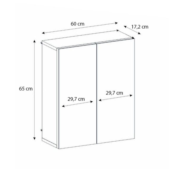 Καθρέπτης μπάνιου Binary Μegapap χρώμα λευκό 60x17,2x65εκ.