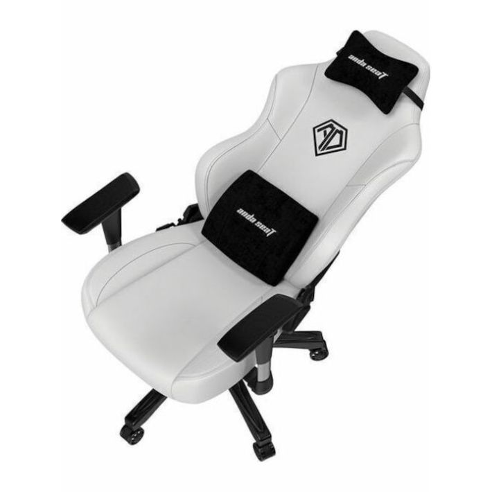 Anda Seat Phantom 3 Καρέκλα Gaming Δερματίνης με Ρυθμιζόμενα Μπράτσα Cloudy White