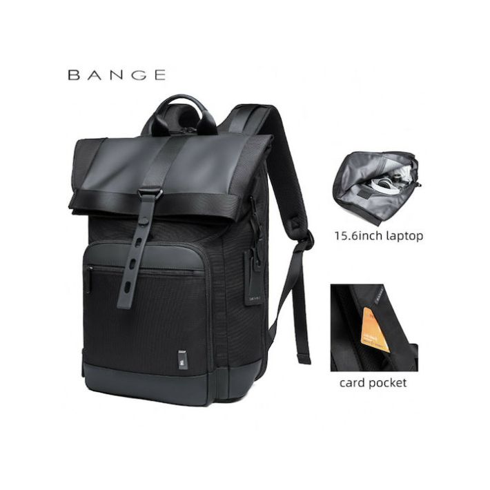 Bange Αδιάβροχη Τσάντα Πλάτης για Laptop 15.6" σε Μαύρο χρώμα BG-G66
