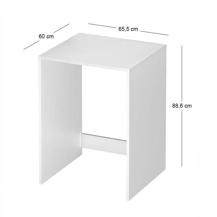 Έπιπλο πλυντηρίου Pinar Megapap χρώμα λευκό 65,5x60x88,6εκ.