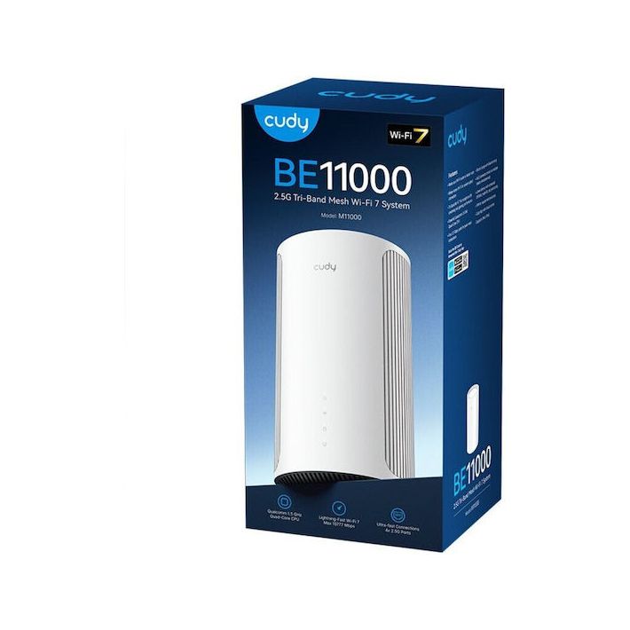 Cudy M11000 v1 WiFi Mesh Network Access Point Wi‑Fi 7 Tri Band (2.4 & 5 & 6GHz)