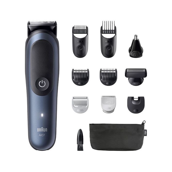 Braun All-in-one Series 7 Σετ Επαναφορτιζόμενης Κουρευτικής Μηχανής Μαύρο AIO7540