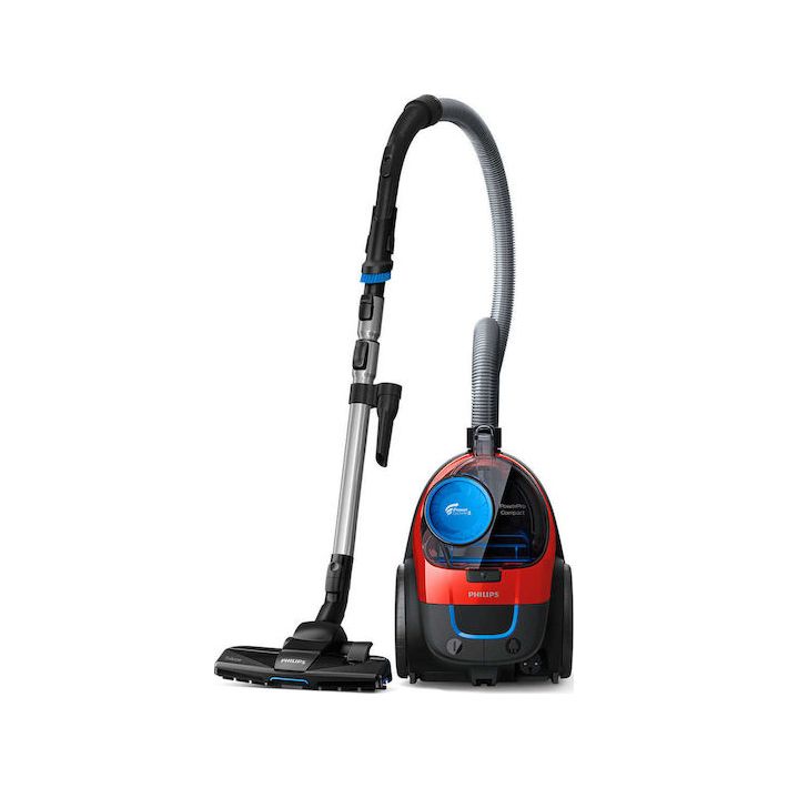 Philips Powerpro Compact Ηλεκτρική Σκούπα 900W με Κάδο 1.5lt Κόκκινη