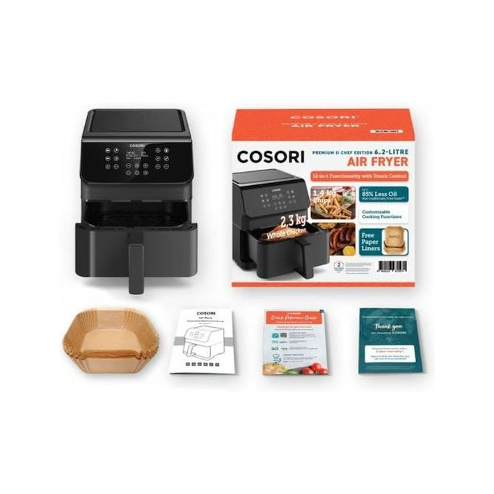 Cosori Premium II Chef Edition Air Fryer 6.2lt Μαύρο