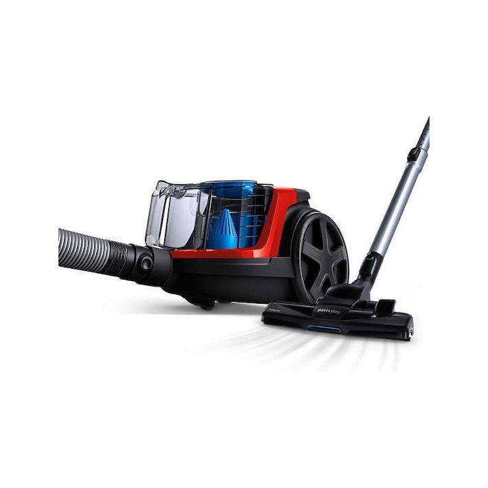 Philips Powerpro Compact Ηλεκτρική Σκούπα 900W με Κάδο 1.5lt Κόκκινη