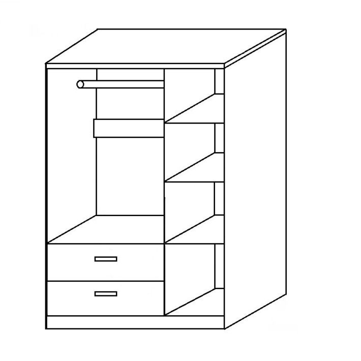 Ντουλάπα Artelibre Tuberosa Φυσικό Μοριοσανίδα 120x50x180cm
