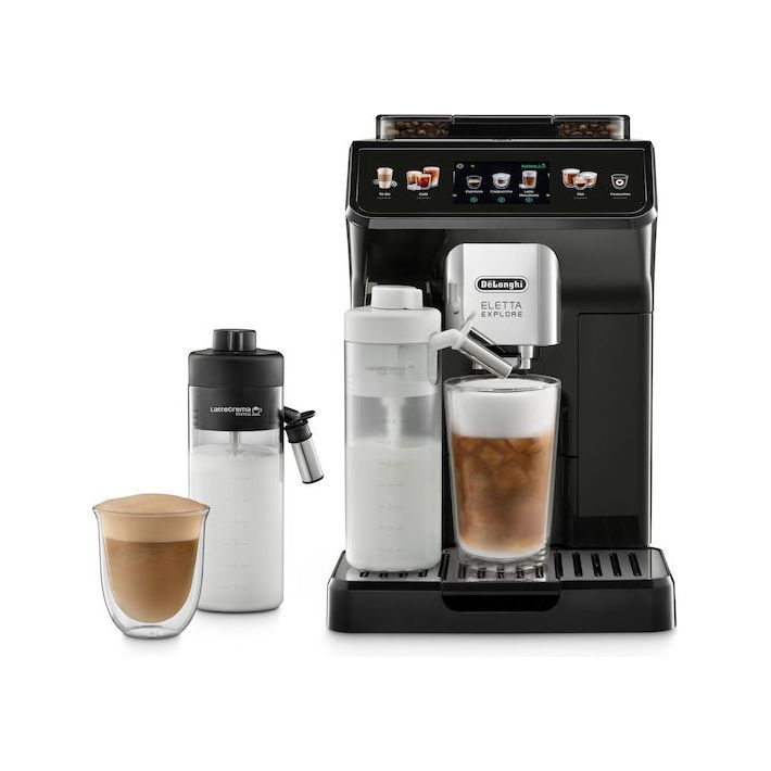 De'Longhi Eletta Explore Αυτόματη Μηχανή Espresso 1450W Πίεσης 19bar με Μύλο Άλεσης Μαύρη ECAM450.55.G