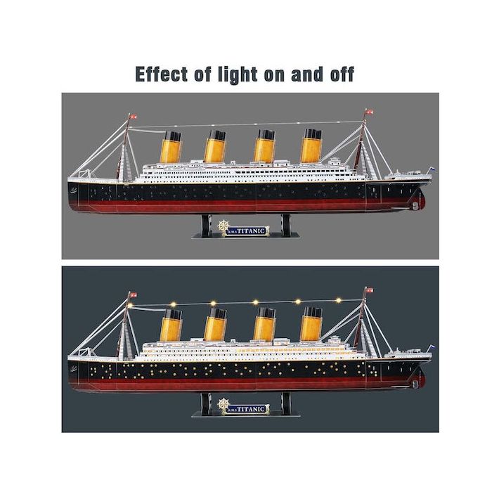 Puzzle Titanic with Led 3D 266 Κομμάτια L521H