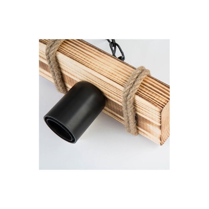 Pakketo PWL-1027 Κρεμαστό Φωτιστικό Μαύρο με Ντουί E27 20x10x43εκ.