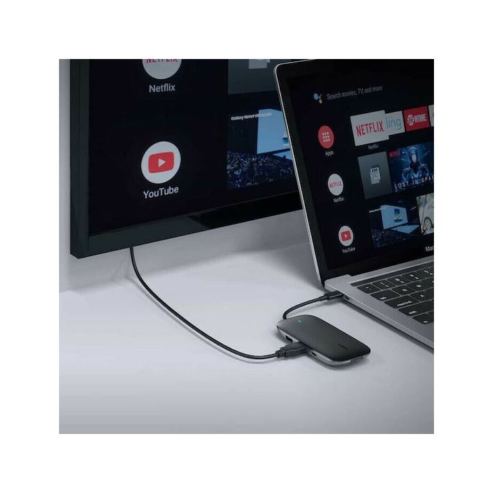 Aukey Unity C71 USB-C Docking Station με HDMI 4K PD Ethernet Μαύρο