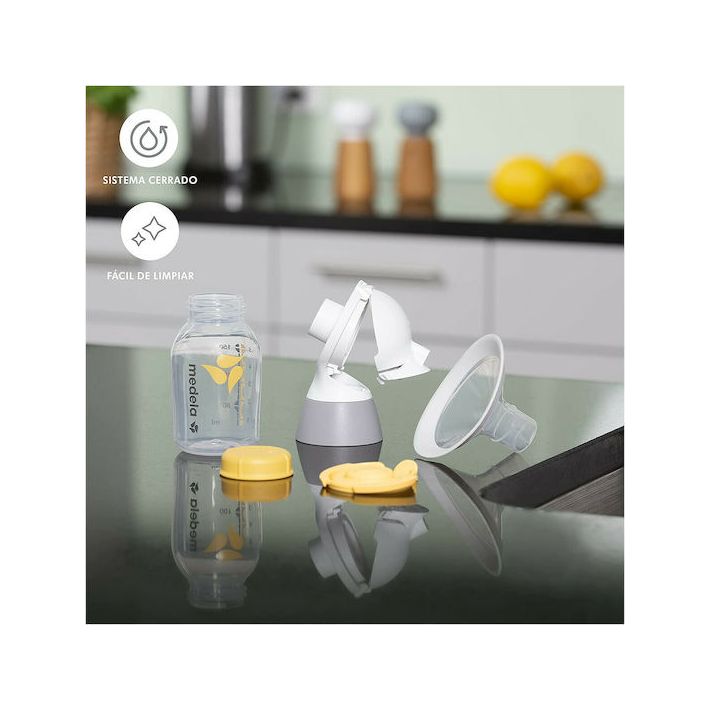 Medela Solo Ηλεκτρικό Μονό Θήλαστρο Μπαταρίας και Ρεύματος Κίτρινο 150ml