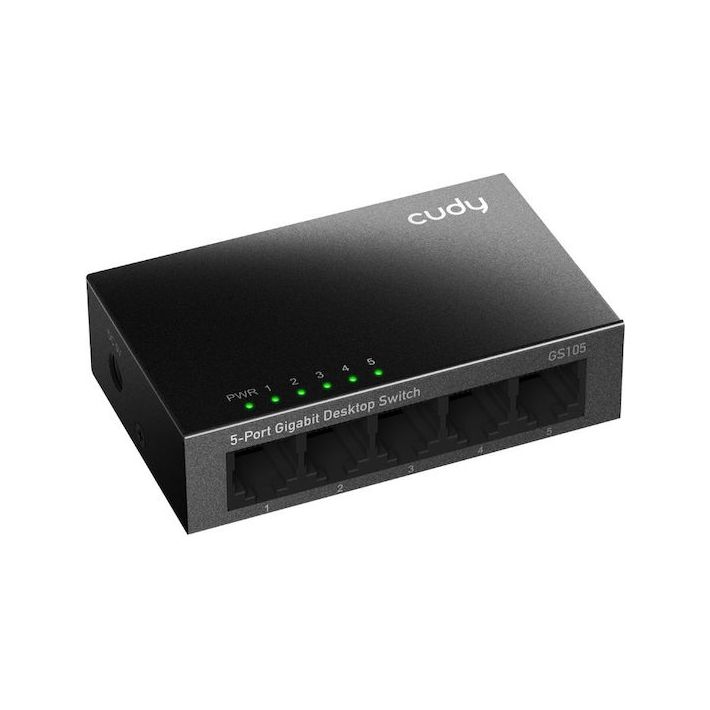 Cudy GS105 Unmanaged L2 Switch με 5 Θύρες Gigabit (1Gbps) Ethernet