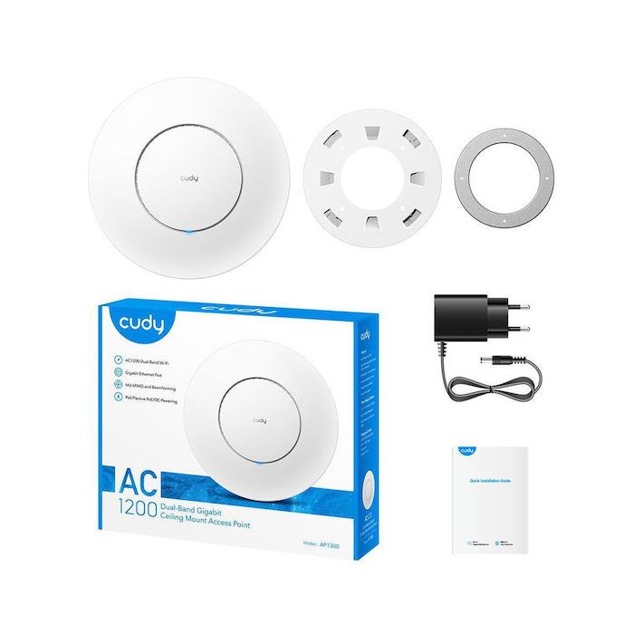 Cudy AP1300 WiFi Mesh Network Access Point Wi‑Fi 5 Dual Band (2.4 & 5GHz)