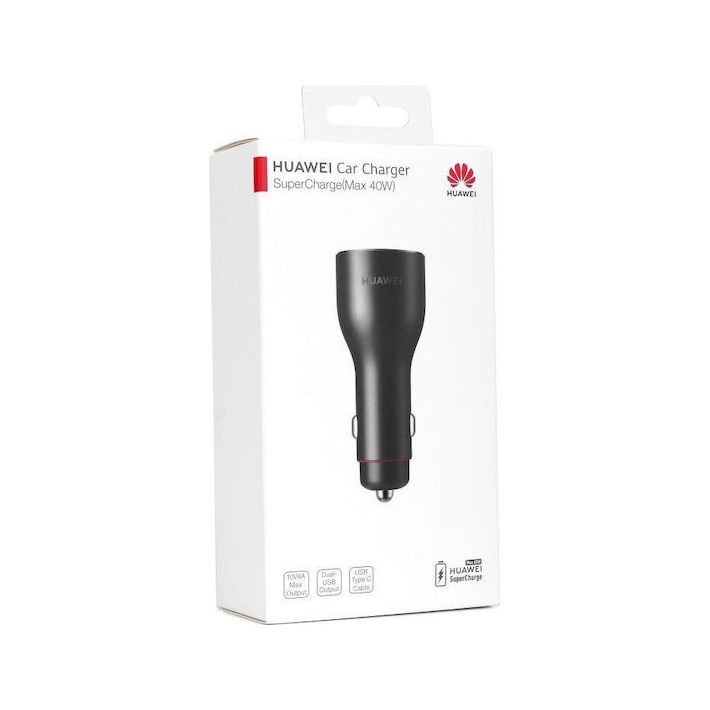 Huawei Φορτιστής Αυτοκινήτου CP37 40W 6A με Θύρες: 2xUSB Μαύρος