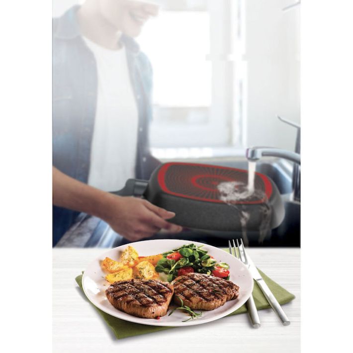 Tefal Simply Clean Γκριλιέρα από Αλουμίνιο με Αντικολλητική Επίστρωση 26cm