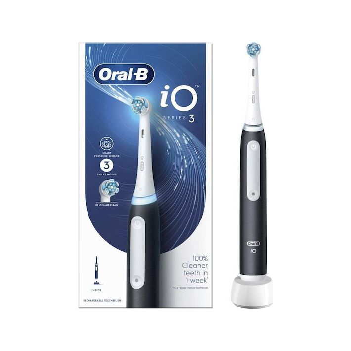 Oral-B iO Series 3 Ηλεκτρική Οδοντόβουρτσα με Αισθητήρα Πίεσης Black