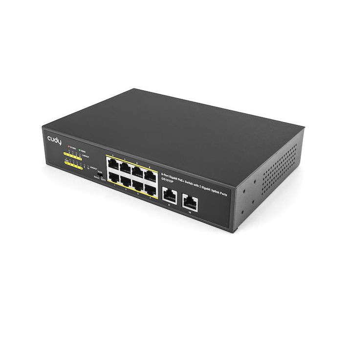 Cudy GS1010P Unmanaged L2 PoE+ Switch με 8 Θύρες Ethernet