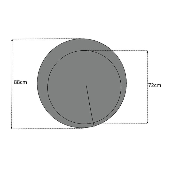 Καθρέπτης τοίχου Moon Megapap χρώμα γκρι 88x88x2,2εκ.