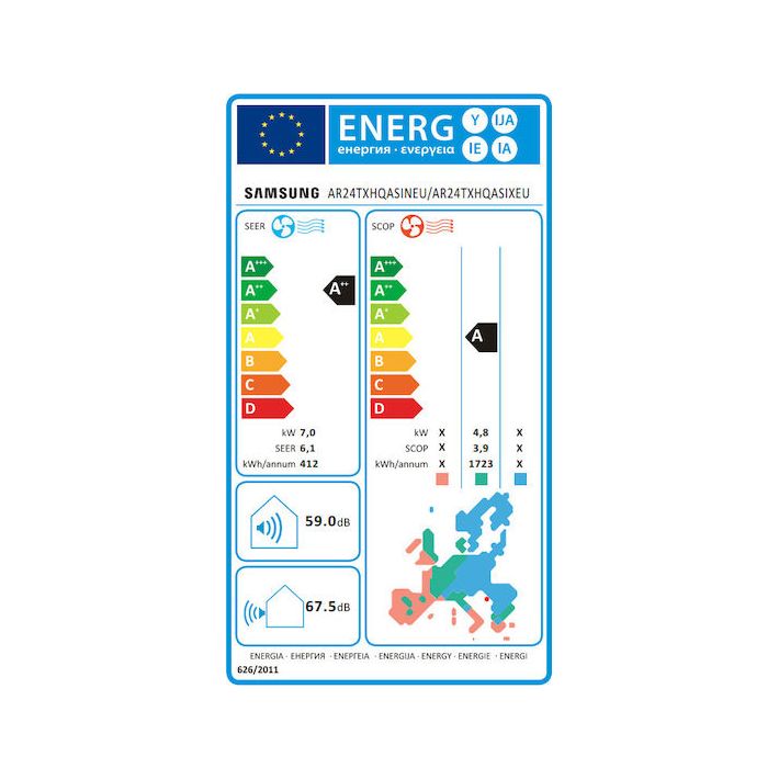 Samsung AR35 Κλιματιστικό Inverter 24000 BTU A++/A με Φίλτρο HD