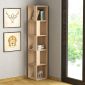 Βιβλιοθήκη γωνιακή Piano Megapap χρώμα sapphire oak 31,4x31,4x158,9εκ.