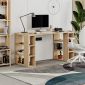 Γραφείο εργασίας Colmar Megapap χρώμα sapphire oak 140x60x75εκ