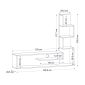 Έπιπλο τηλεόρασης Metehan Megapap χρώμα λευκό - sapphire oak 149,5x29,5x120εκ.