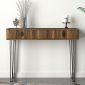 Κονσόλα Helsinki Megapap χρώμα καρυδί 120x35,5x90εκ.