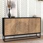 Μπουφές Themis Megapap χρώμα μαύρο - sapphire oak 150x35x83,6εκ.