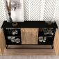 Μπουφές Themis Megapap χρώμα μαύρο - sapphire oak 150x35x83,6εκ.