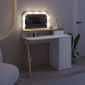 Τουαλέτα με καθρέπτη Avien Megapap με LED χρώμα λευκό - sapphire oak 105x51,1x131εκ.
