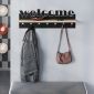 Κρεμάστρα τοίχου Welcome Megapap χρώμα μαύρο - sapphire oak 86x15,2x29εκ.