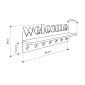 Κρεμάστρα τοίχου Welcome Megapap χρώμα μαύρο - sapphire oak 86x15,2x29εκ.