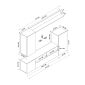Σύνθεση τηλεόρασης Rodos Megapap χρώμα λευκό 210,2x36x90,4εκ.