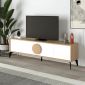 Έπιπλο τηλεόρασης Gora Megapap χρώμα sapphire oak - λευκό 180x35,6x51εκ.
