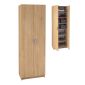Παπουτσοθήκη Renso Megapap δίφυλλη χρώμα sapphire oak 59,8x37,8x178,5εκ.