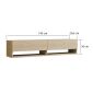 Έπιπλο τηλεόρασης επιτοίχιο Arges Megapap χρώμα travertine 140x29,6x30εκ.