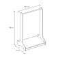 Έπιπλο εισόδου Belgum Megapap χρώμα λευκό 87,3x35x128εκ.