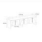Έπιπλο τηλεόρασης Rebel Megapap χρώμα rota oak - sandstone 150x35x45εκ.